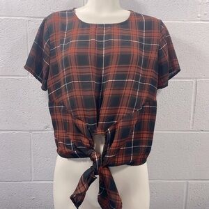 Forever Twenty One plaid short sleeve top​​​​​​​​​​​